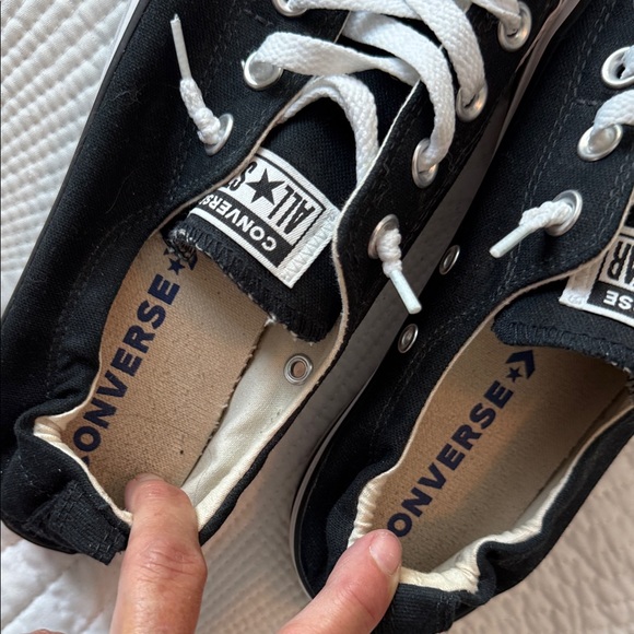 Converse Black and White Canvas Sneakers - Picture 5 of 6